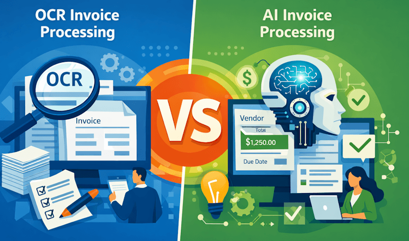 OCR vs AI Invoice Processing: What’s the Difference and Which One Should You Use?